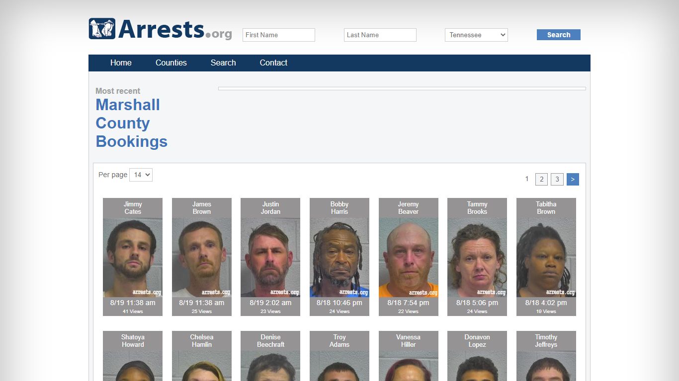 Marshall County Arrests and Inmate Search